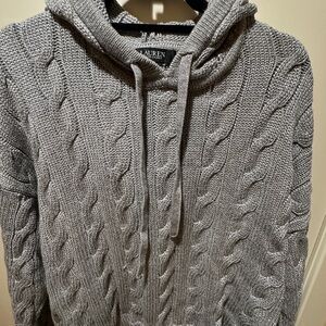 Lauren Ralph Lauren Gray Cable Knit Sweater